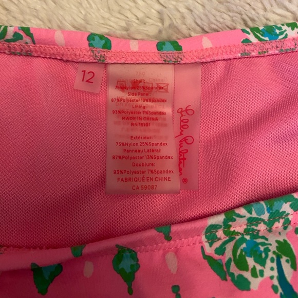 NWOT Lilly Pulitzer Clancy style bikini bottom size 12 in vibrant pink & green - Picture 4 of 9